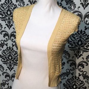 Gold Sequence Crochet Knit Top